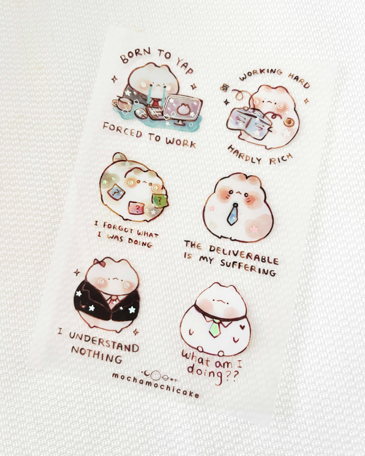 Corporate Work Clear Matte Sticker Sheet