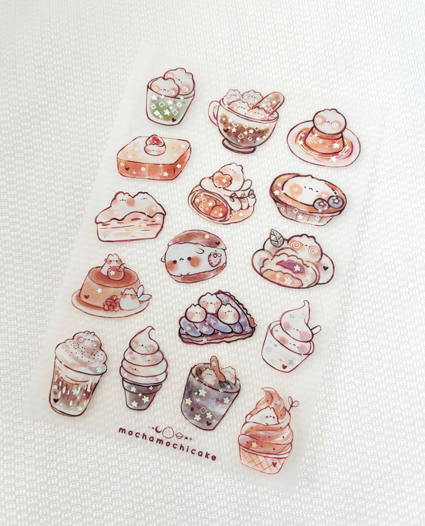 Cozy Desserts Clear Matte Sticker Sheet
