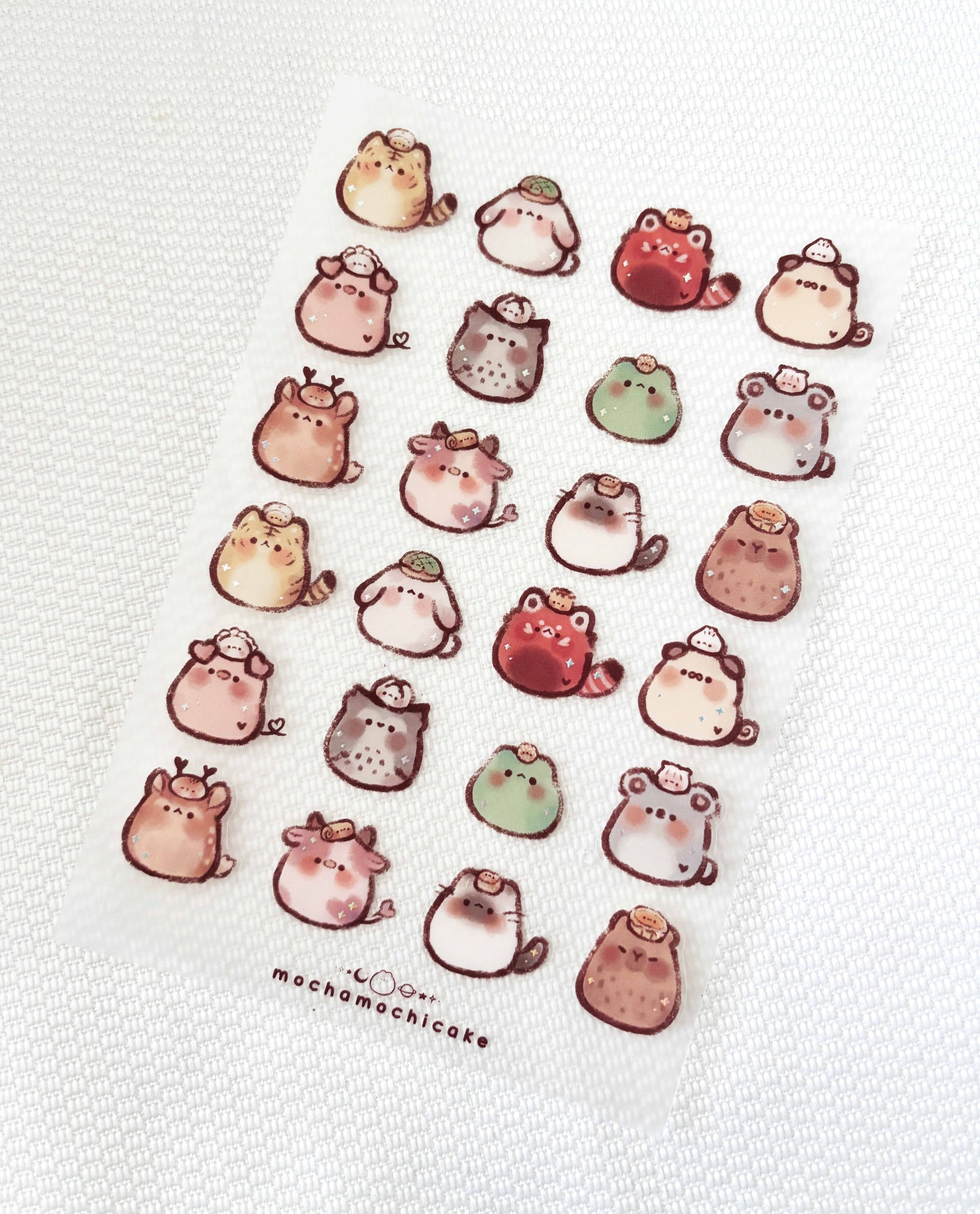 Dim Sum Animals Clear Matte Sticker Sheet