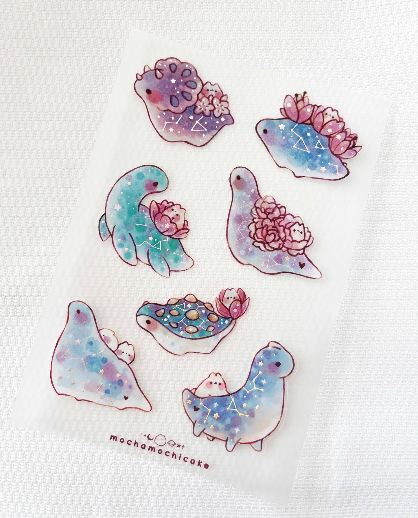 Dreamy Dinos Clear Matte Sticker Sheet