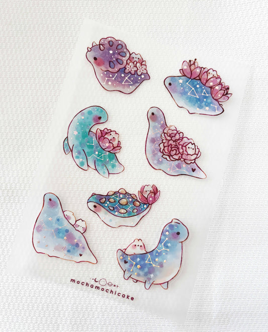 Dreamy Dinos Clear Matte Sticker Sheet