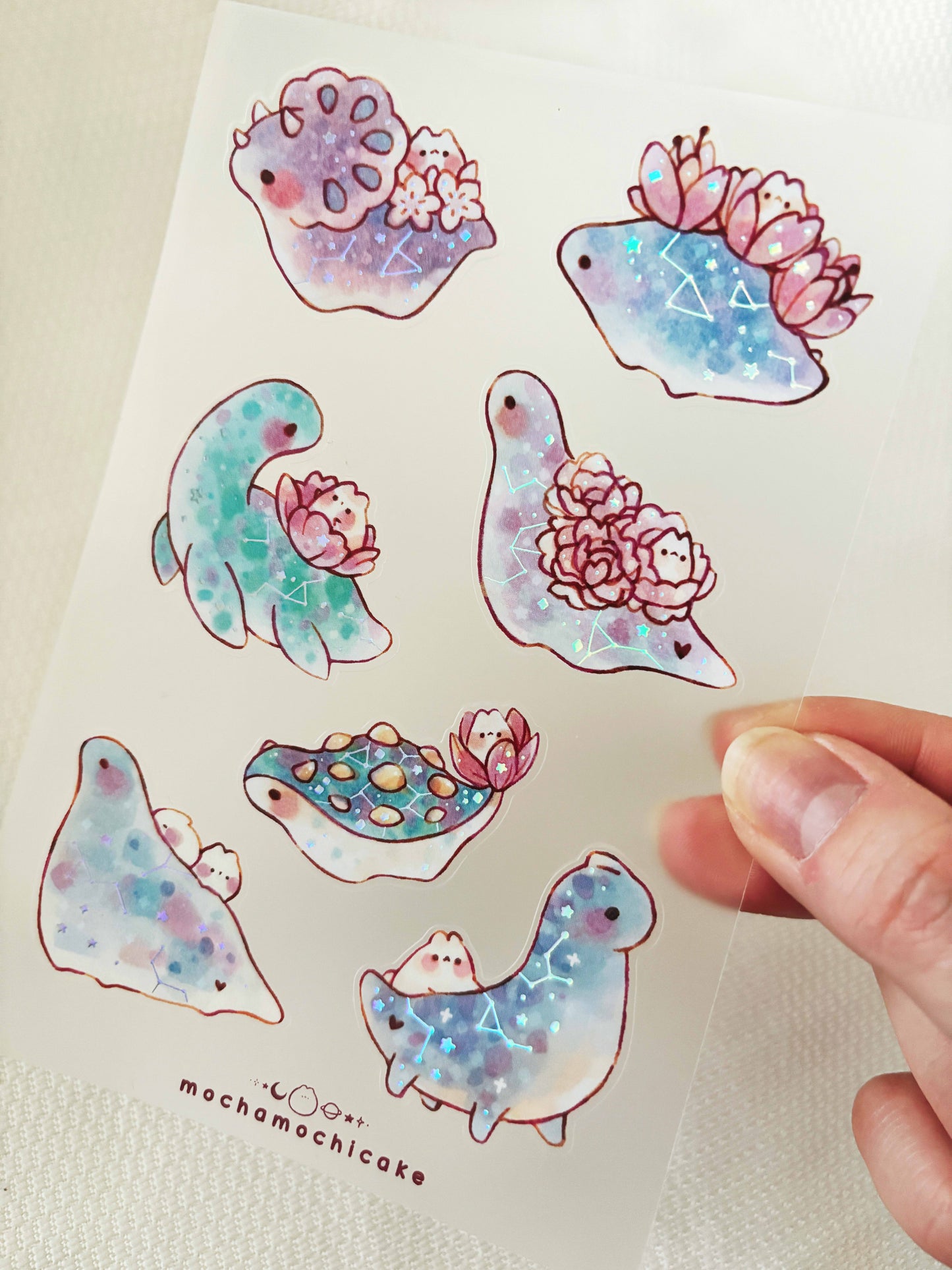 Dreamy Dinos Clear Matte Sticker Sheet