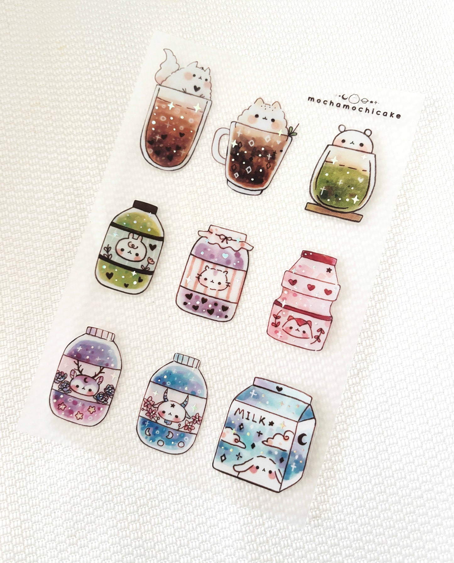 Drinks Clear Matte Sticker Sheet