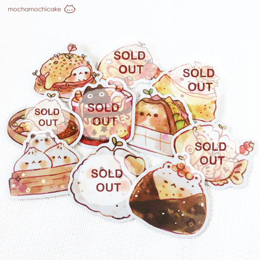 Cute Animal Foodies Vinyl Stickers