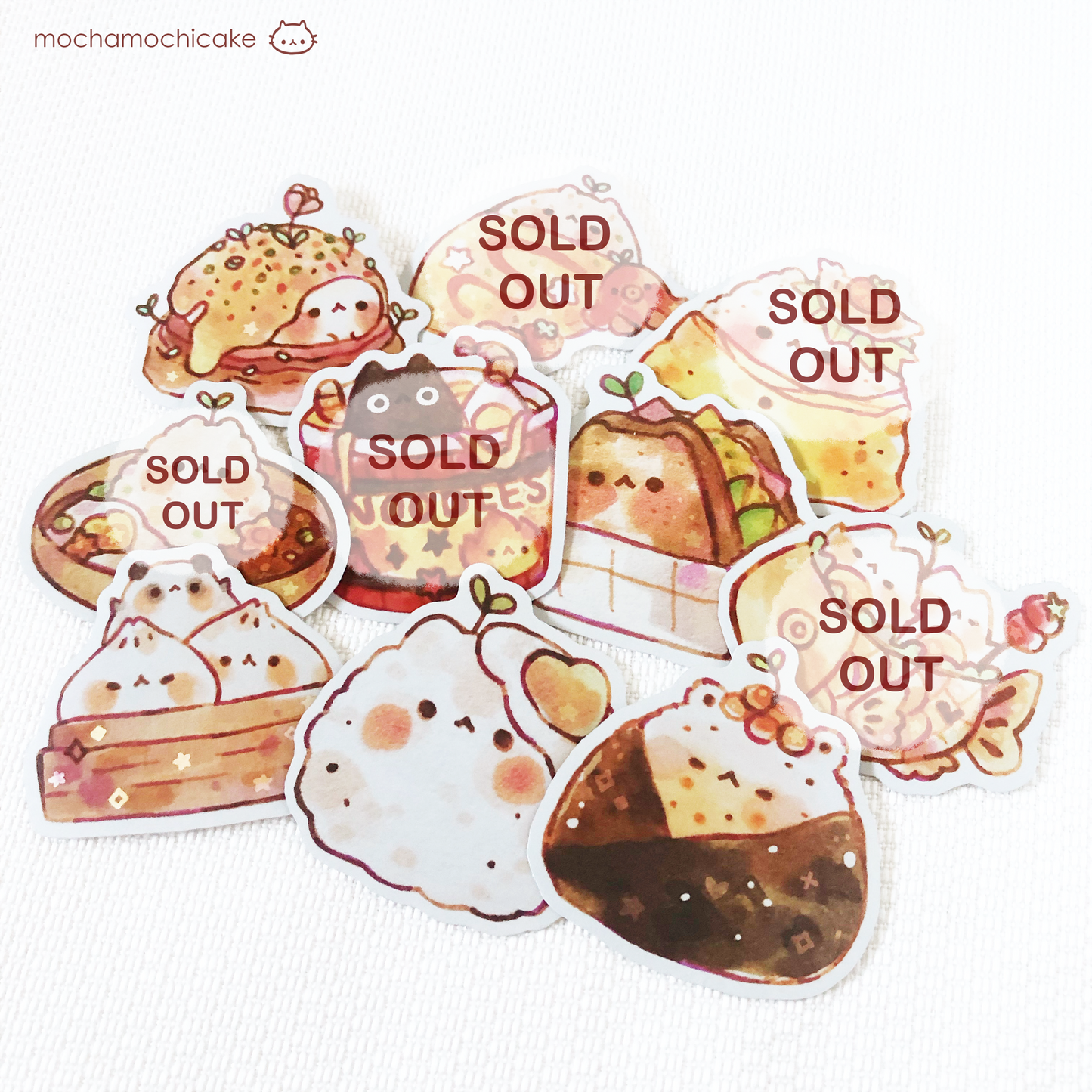 Cute Animal Foodies Vinyl Stickers