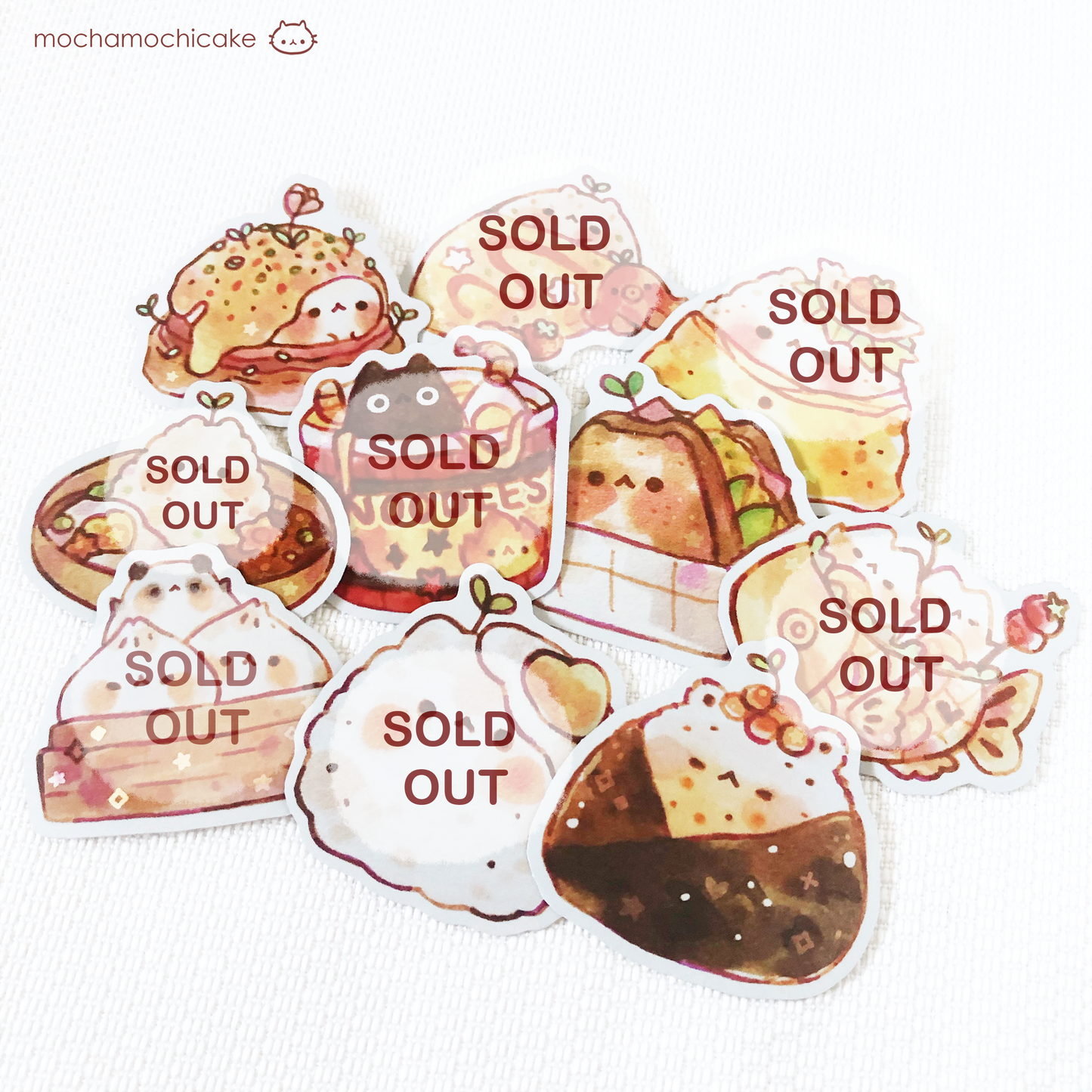 Cute Animal Foodies Vinyl Stickers