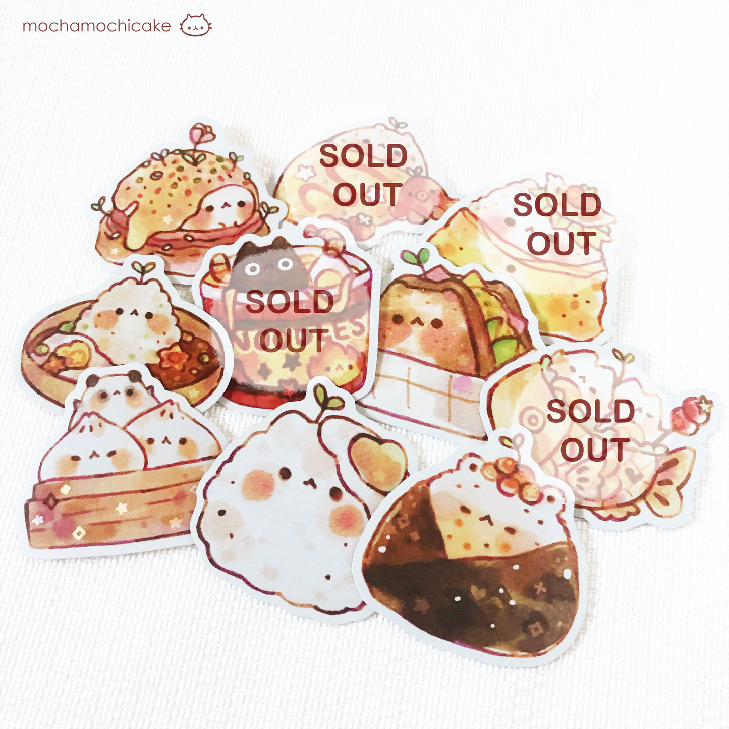 Cute Animal Foodies Vinyl Stickers