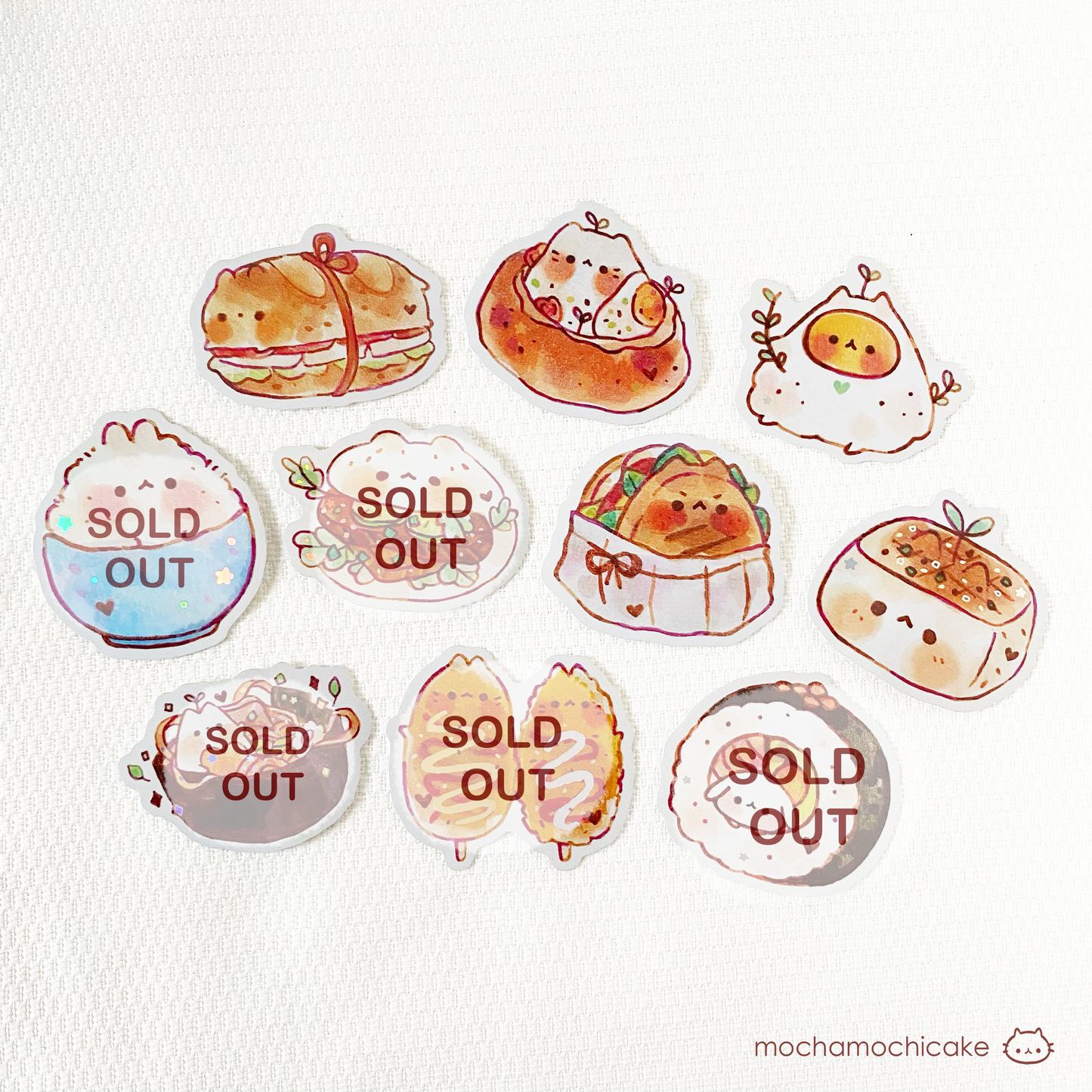 Cute Animal Foodies 2 Vinyl Stickers