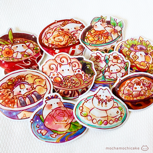 Genshin Impact Specialty Food Vinyl Stickers