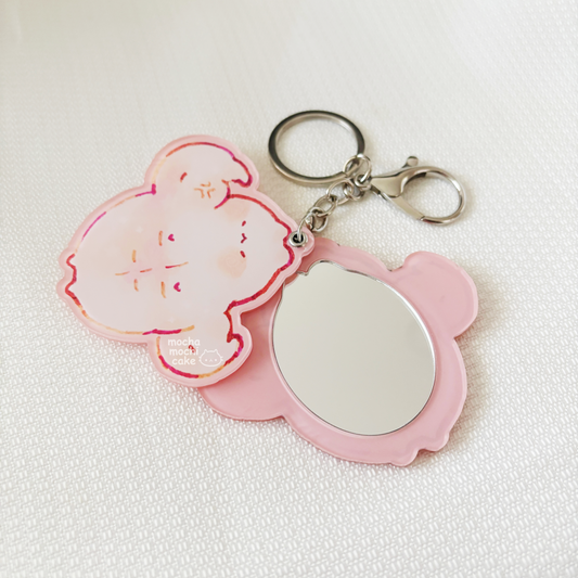 Gym Bro Cat Mirror Acrylic Keychain