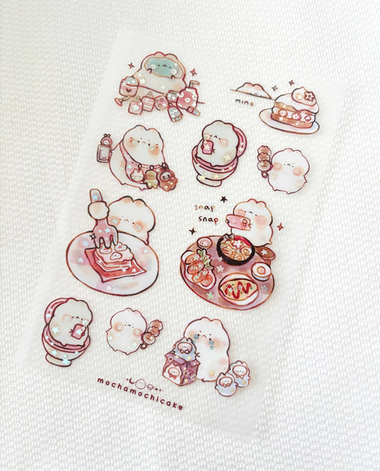 Kitty Life Clear Matte Sticker Sheet