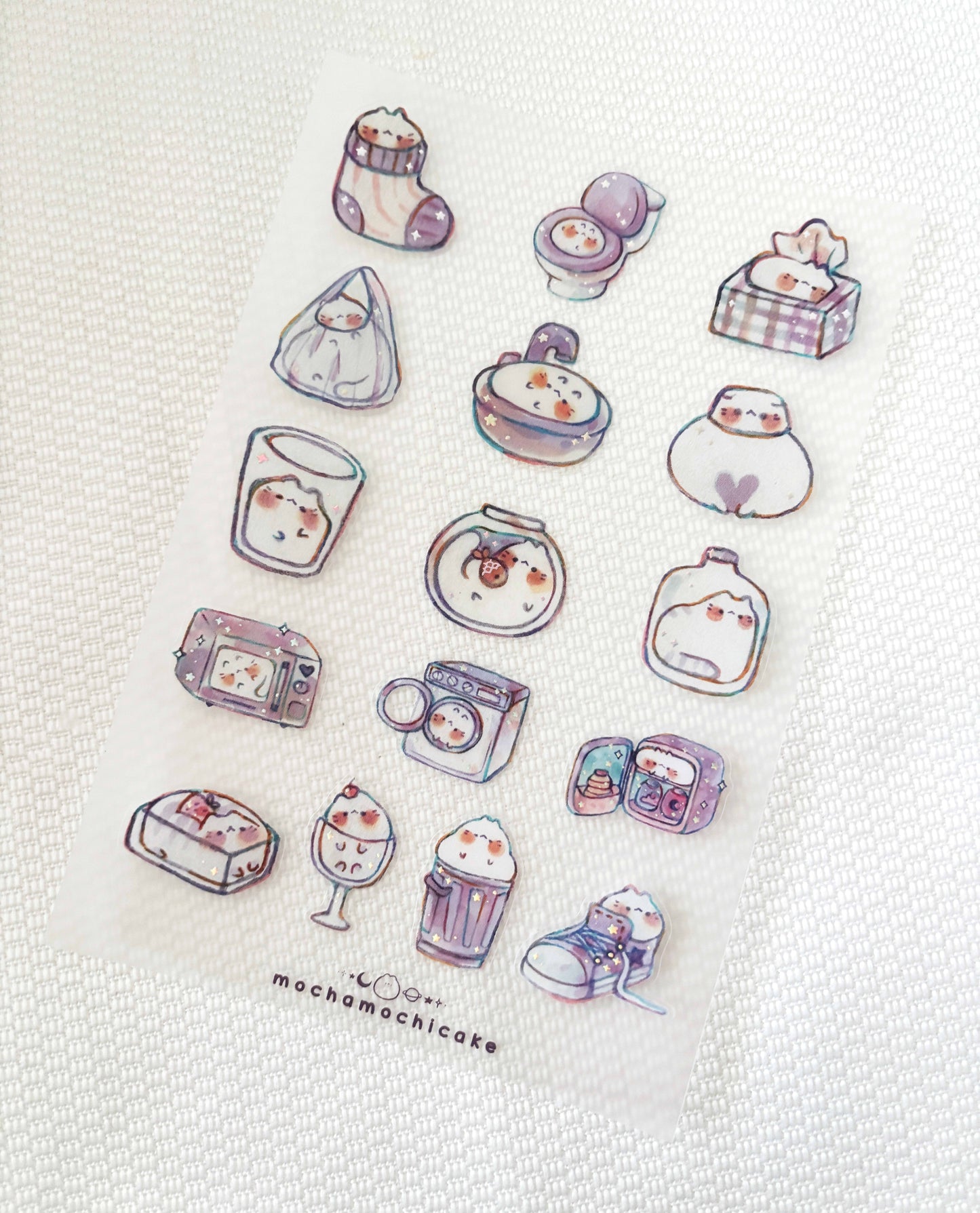 Liquid Cats Clear Matte Sticker Sheet