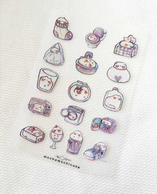 Liquid Cats Clear Matte Sticker Sheet