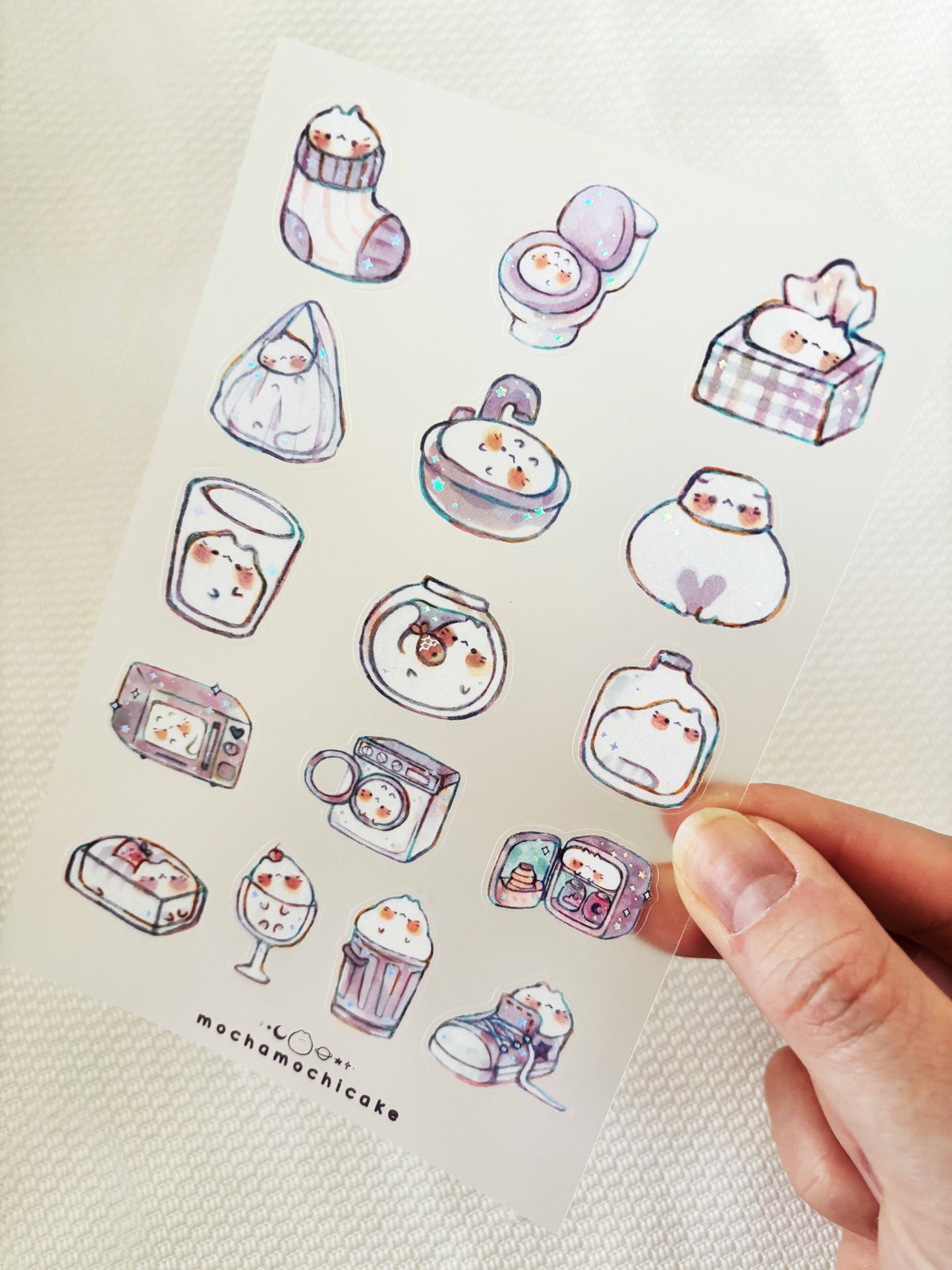 Liquid Cats Clear Matte Sticker Sheet