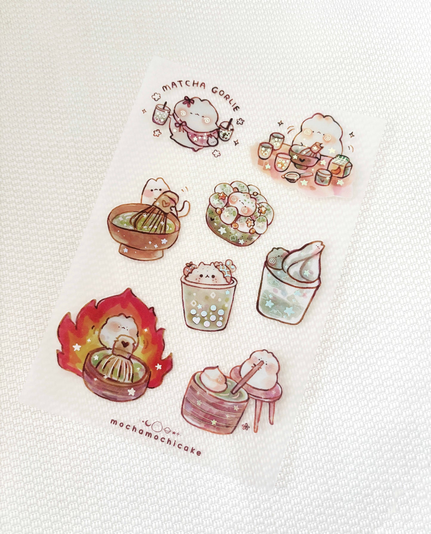 Matcha Clear Matte Sticker Sheet