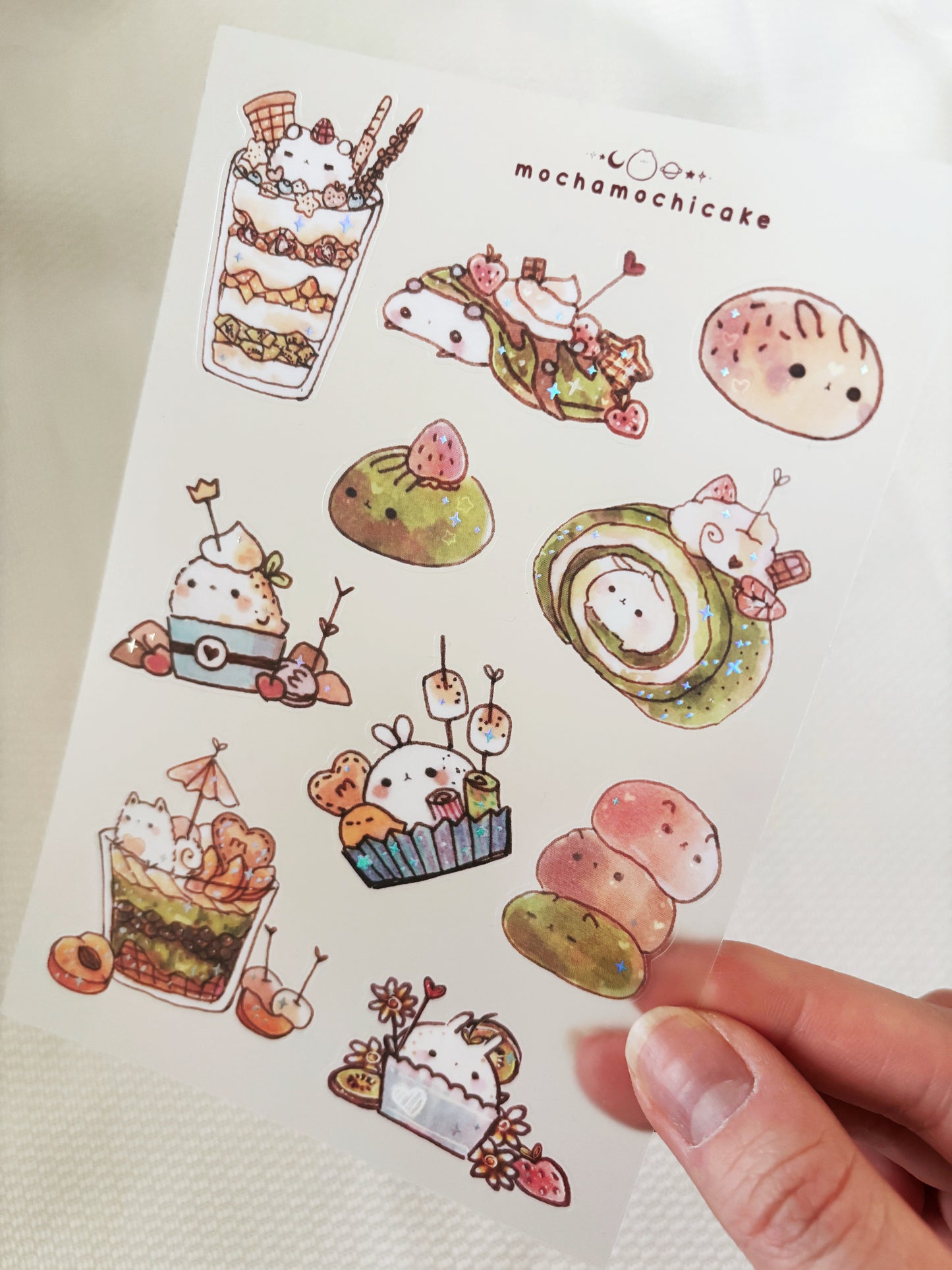 Desserts (Series 1) Clear Matte Sticker Sheet