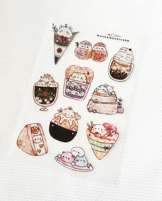 Desserts (Series 3) Clear Matte Sticker Sheet
