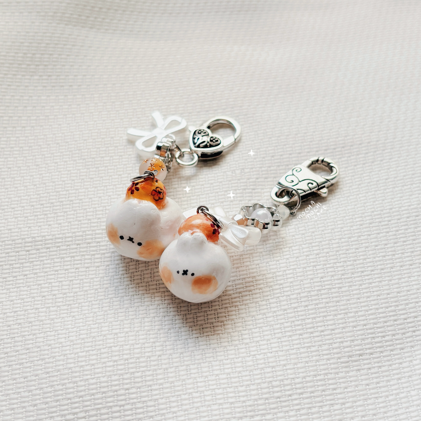 Miffy Orange Polymer Clay Keychain