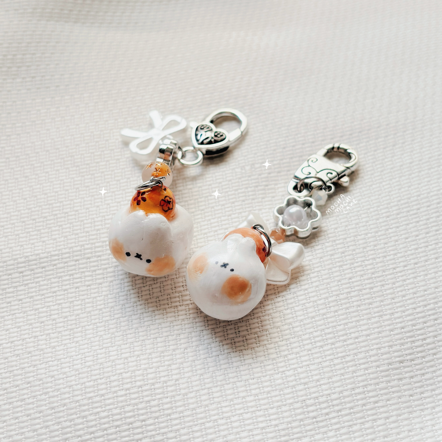 Miffy Orange Polymer Clay Keychain