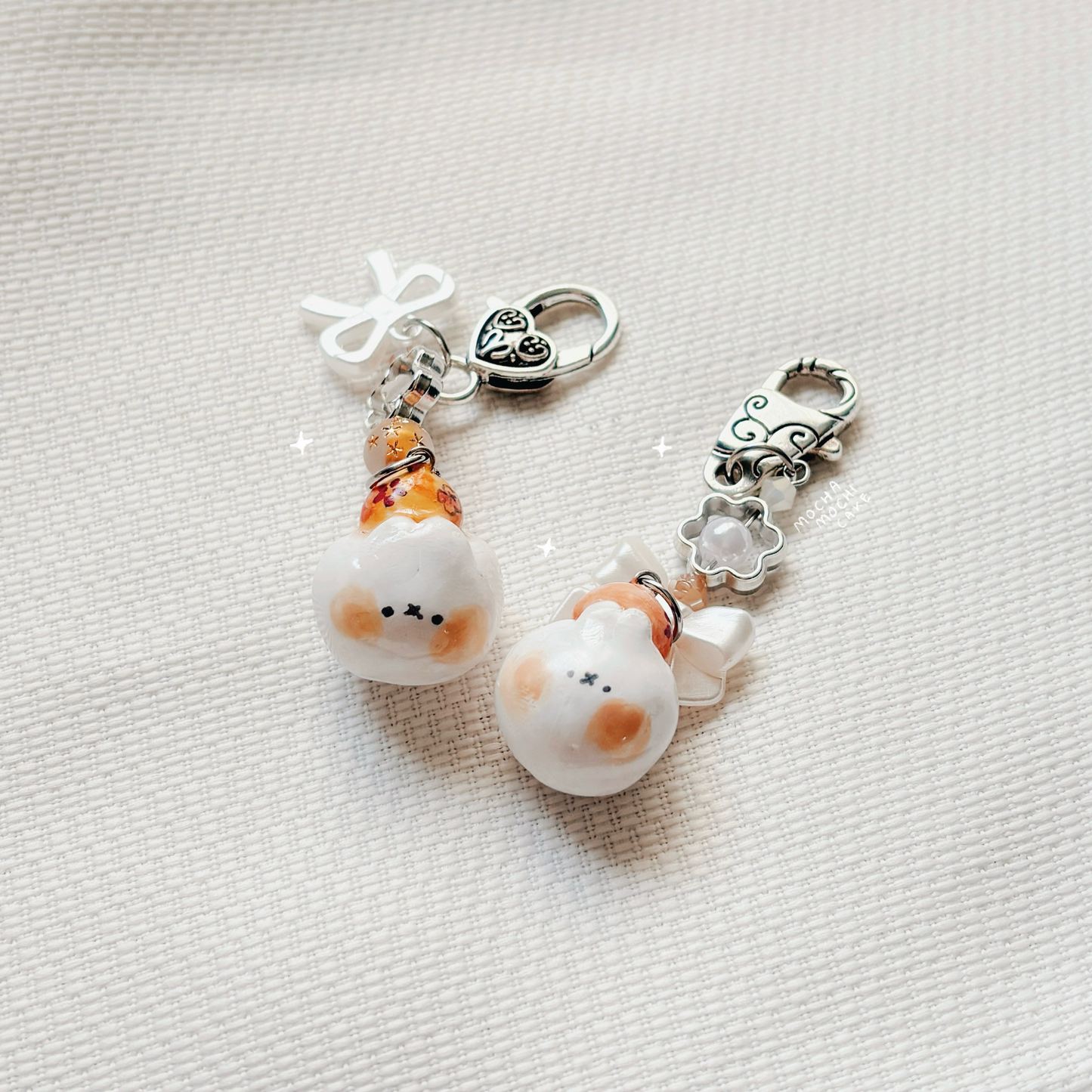 Miffy Orange Polymer Clay Keychain