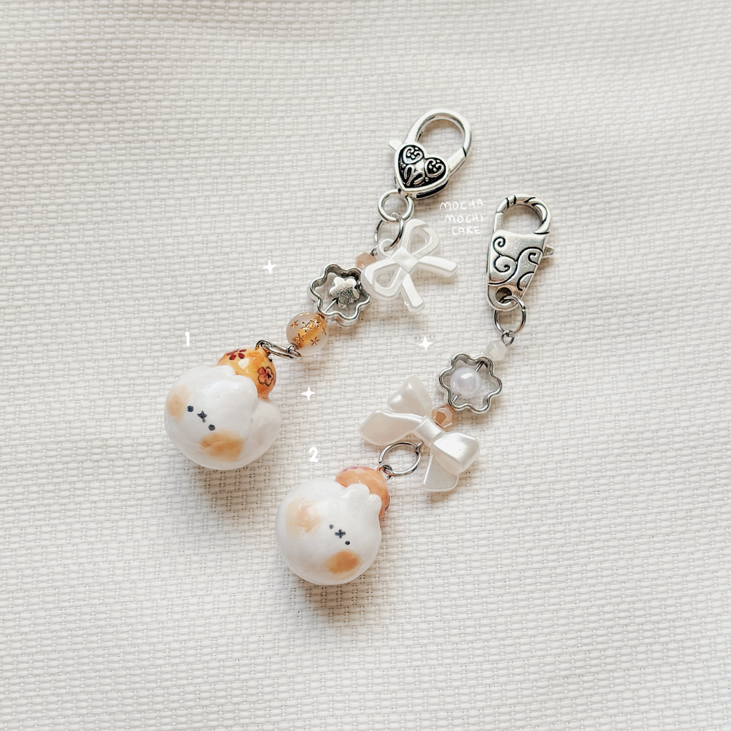 Miffy Orange Polymer Clay Keychain