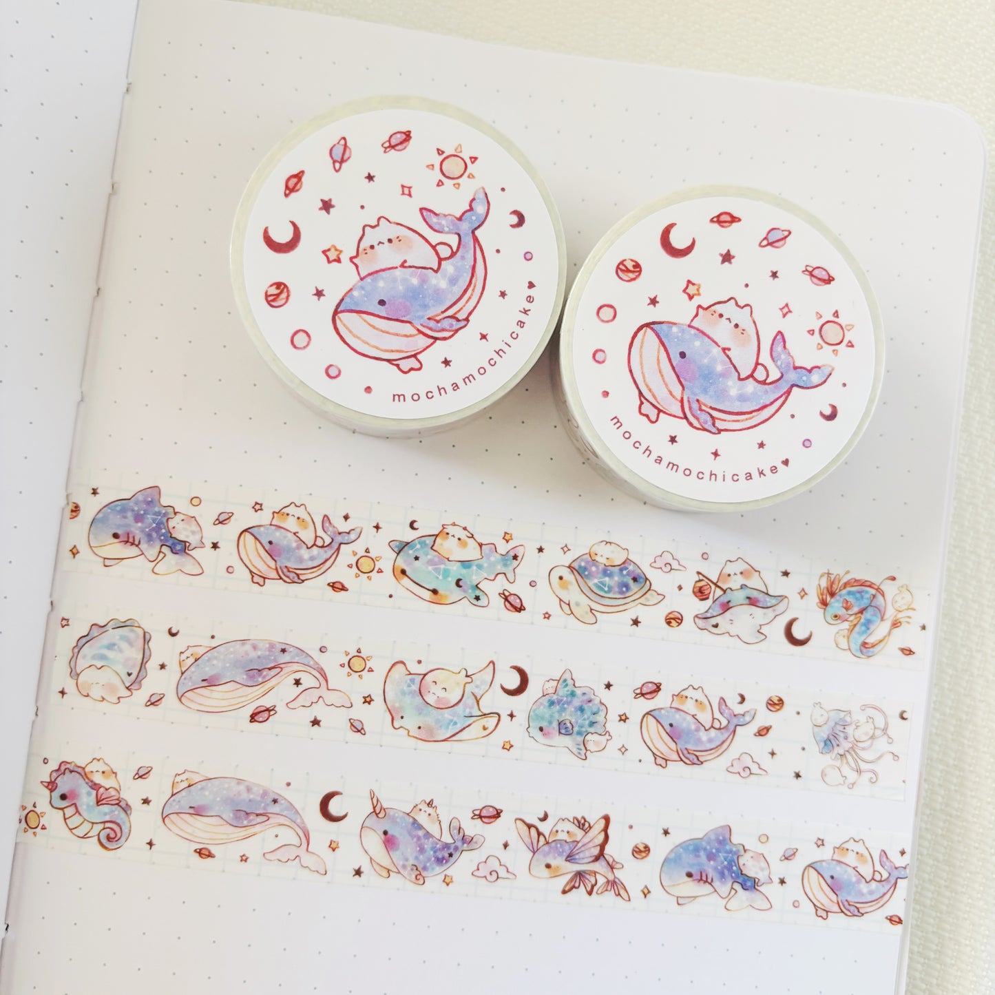 Dreamy Galaxy Sea Animals Washi Tape