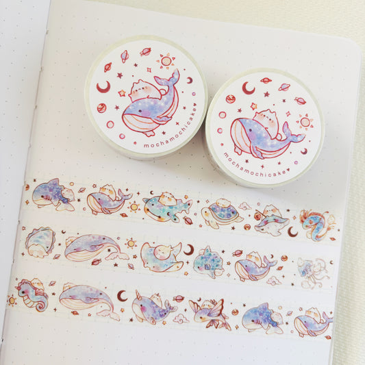 Dreamy Galaxy Sea Animals Washi Tape