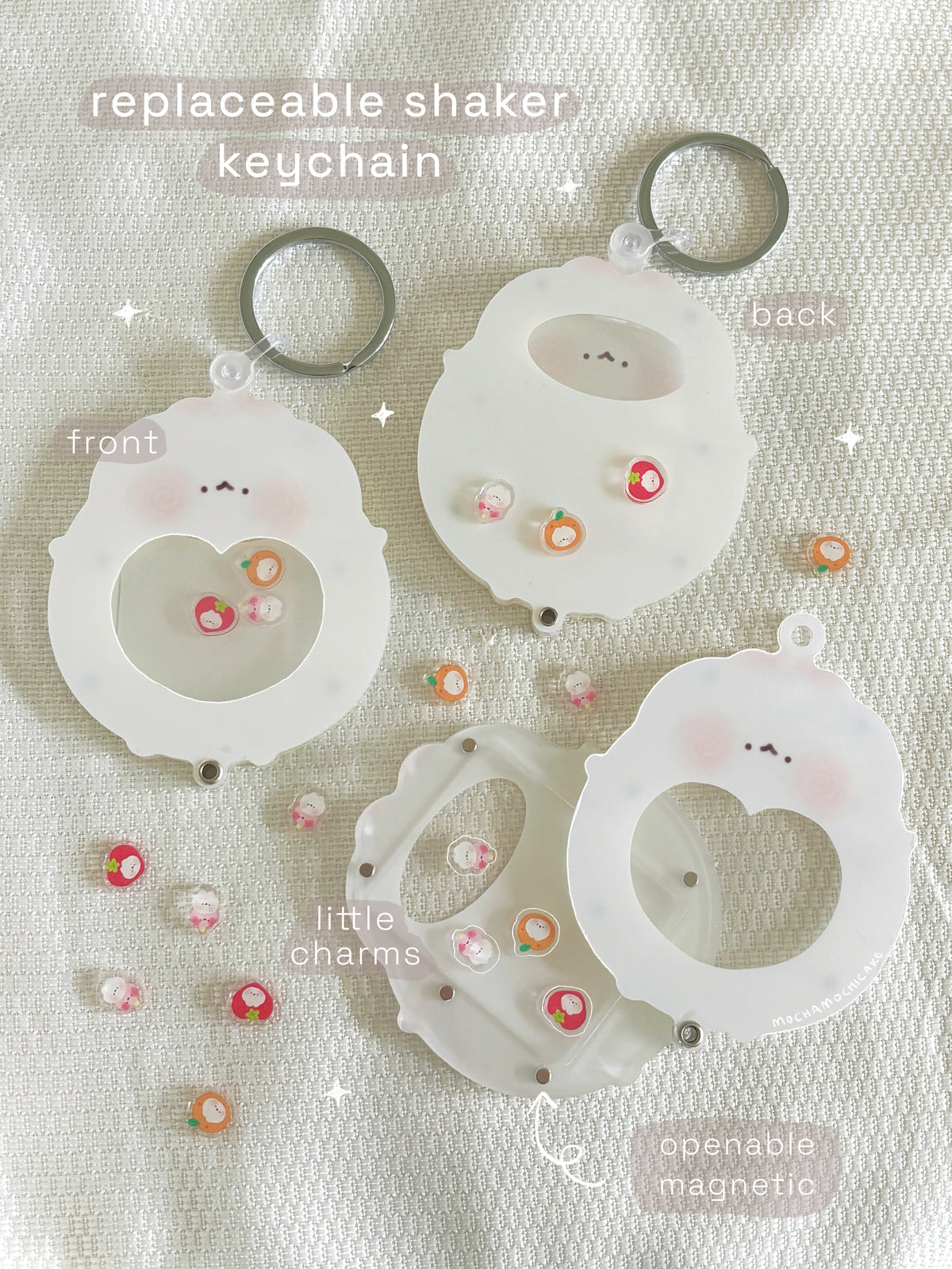 Chonky Kitty Openable Replaceable Shaker Keychain