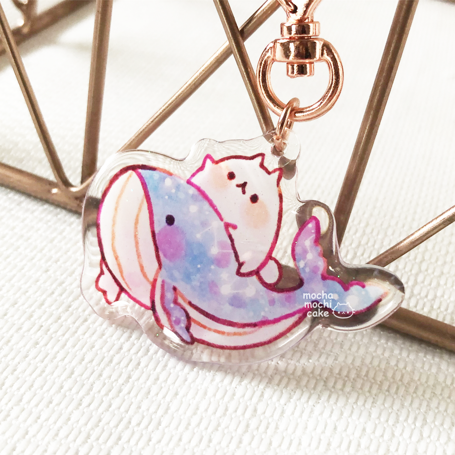 Dreamy Whale Acrylic Keychain