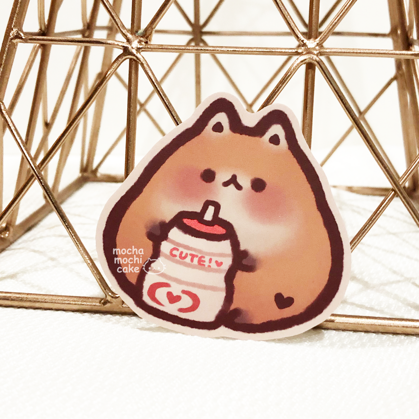 Chonky Yakult Fox Vinyl Sticker