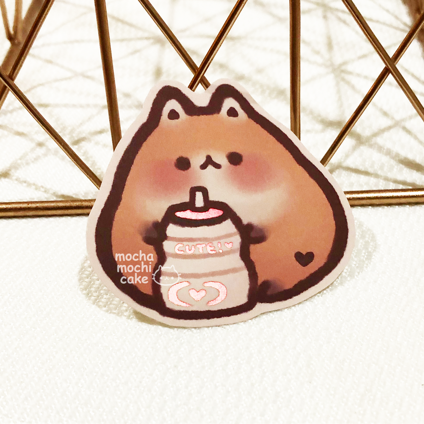 Chonky Yakult Fox Vinyl Sticker