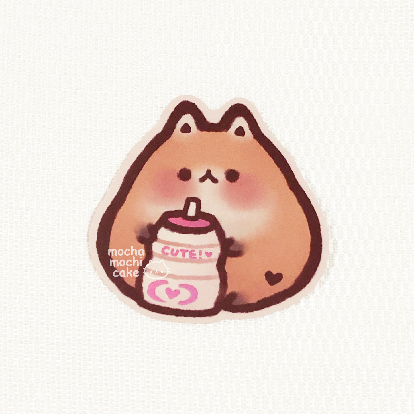 Chonky Yakult Fox Vinyl Sticker