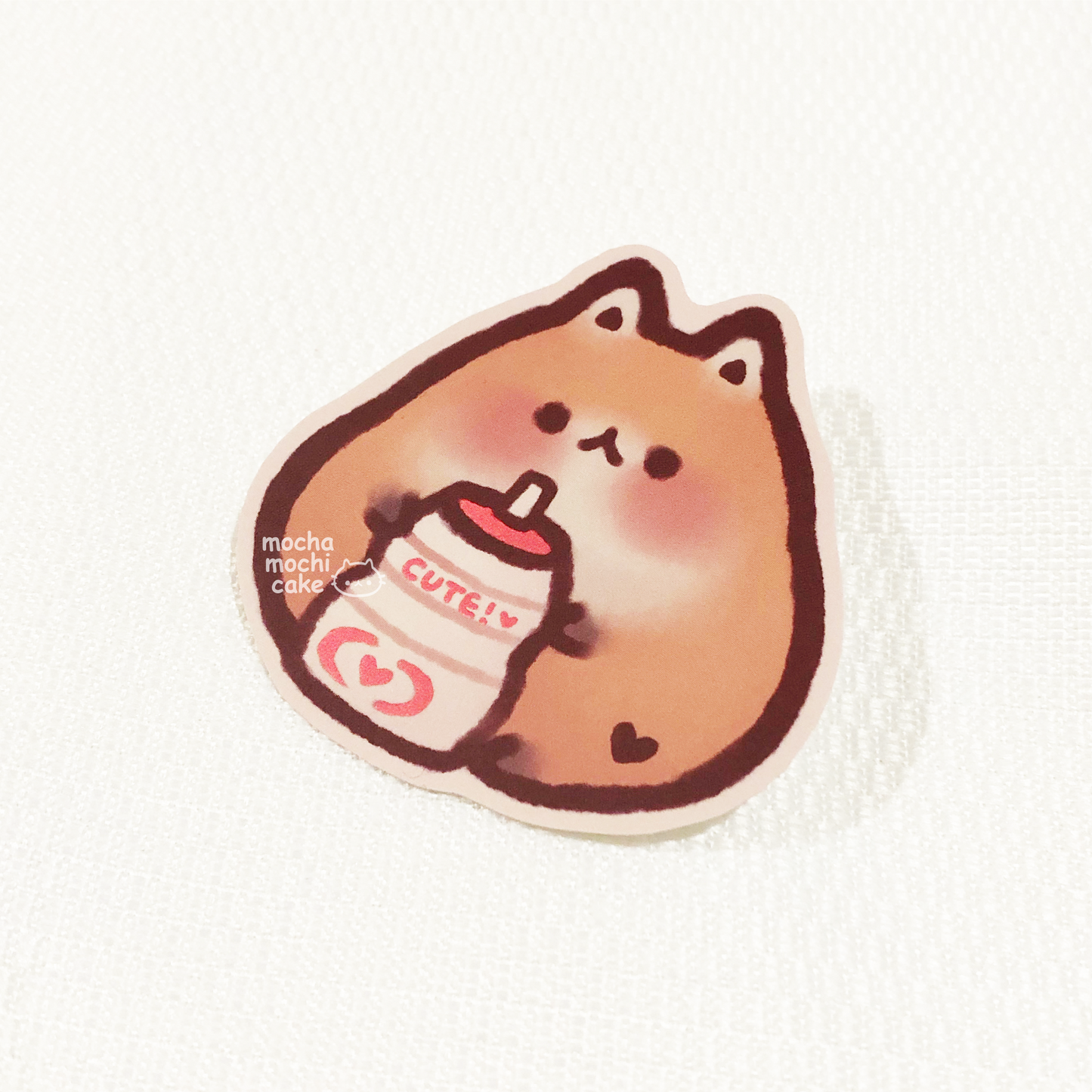 Chonky Yakult Fox Vinyl Sticker