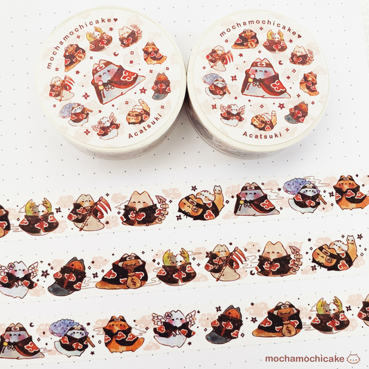 Akatsuki Kitties Washi Tape | Naruto