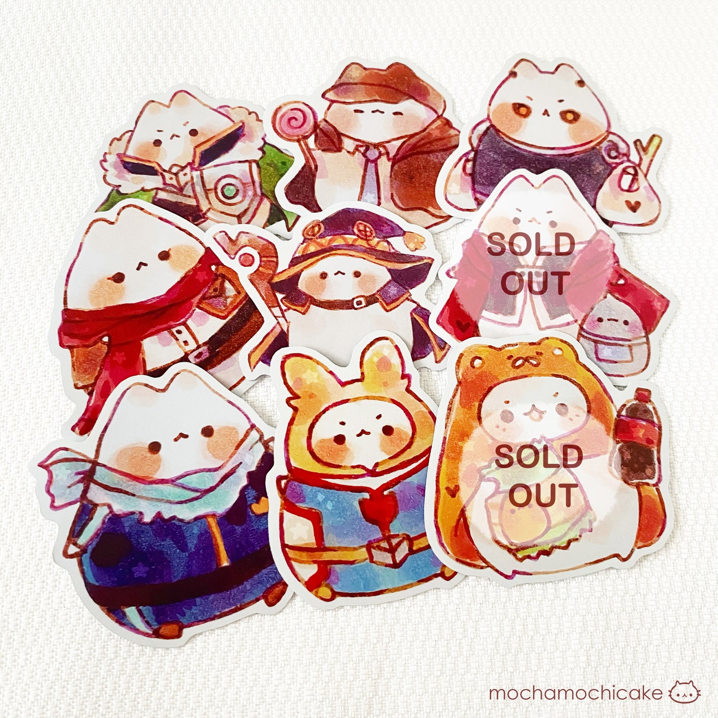 Kawaii Anime Kitty Cosplay Vinyl Stickers