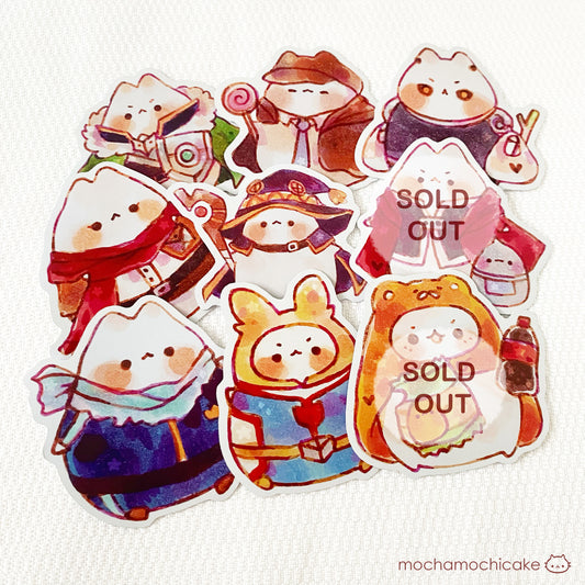 Kawaii Anime Kitty Cosplay Vinyl Stickers