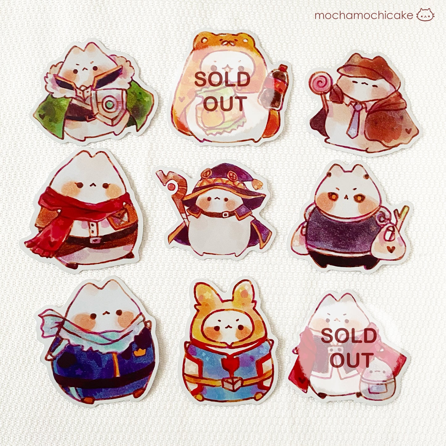 Kawaii Anime Kitty Cosplay Vinyl Stickers
