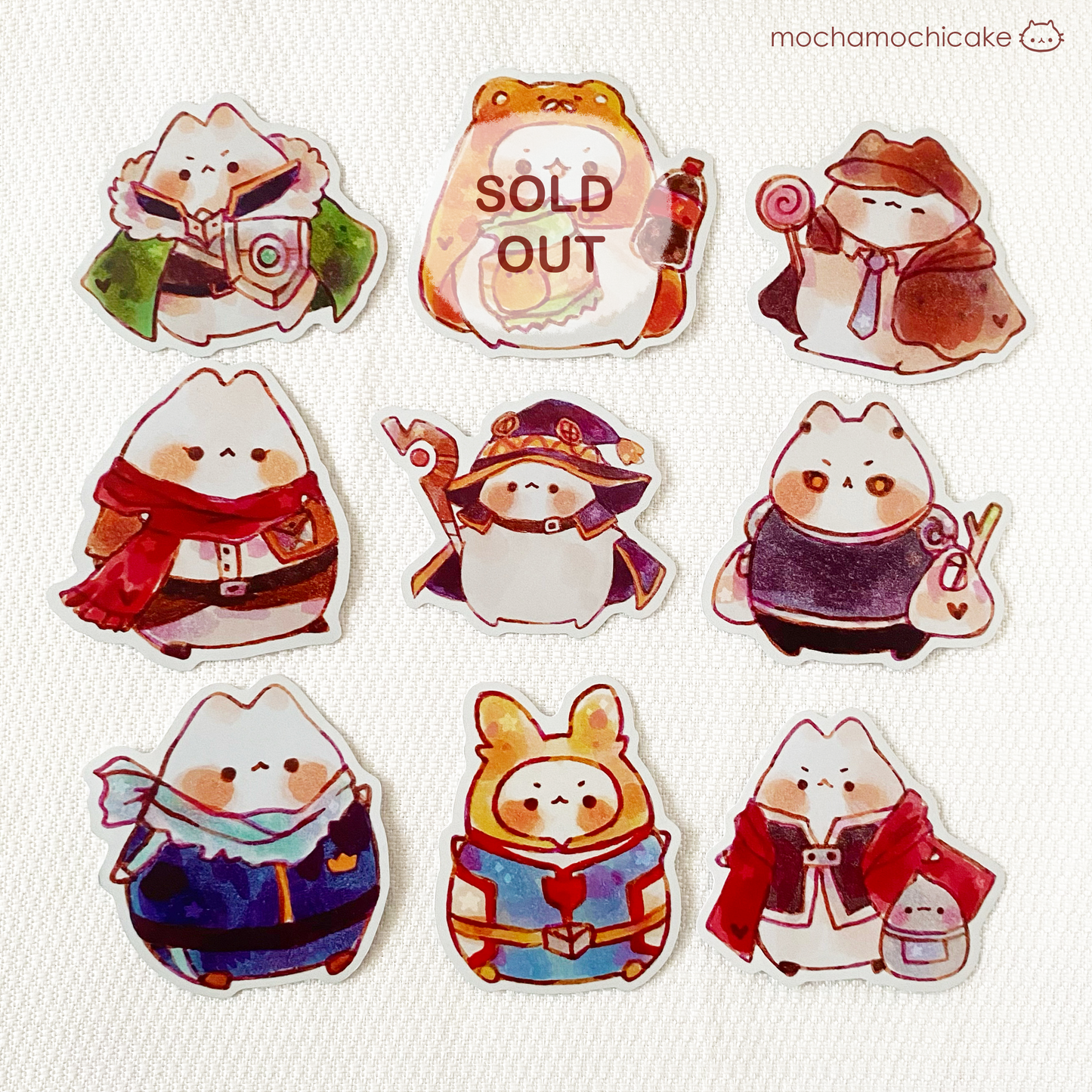 Kawaii Anime Kitty Cosplay Vinyl Stickers