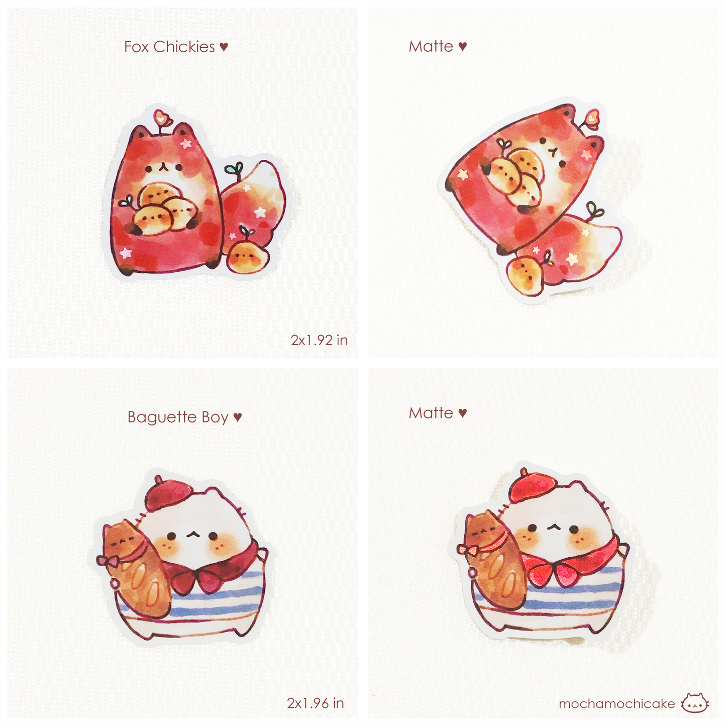 Cute Chonky Animals 2 Vinyl Stickers