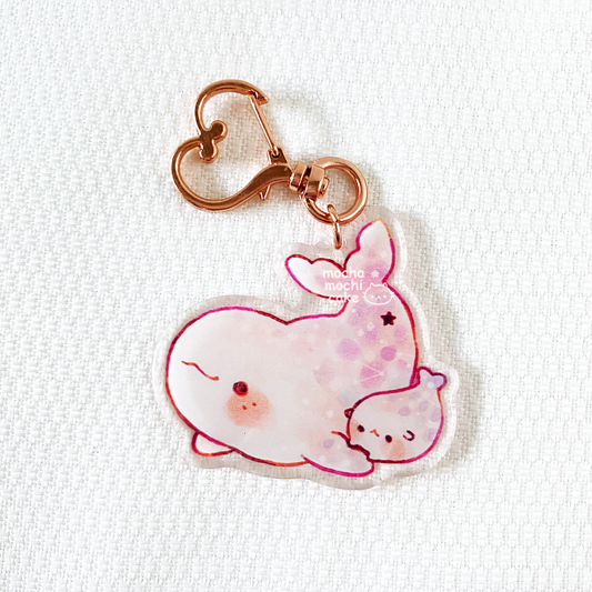 Dreamy Beluga Acrylic Keychain