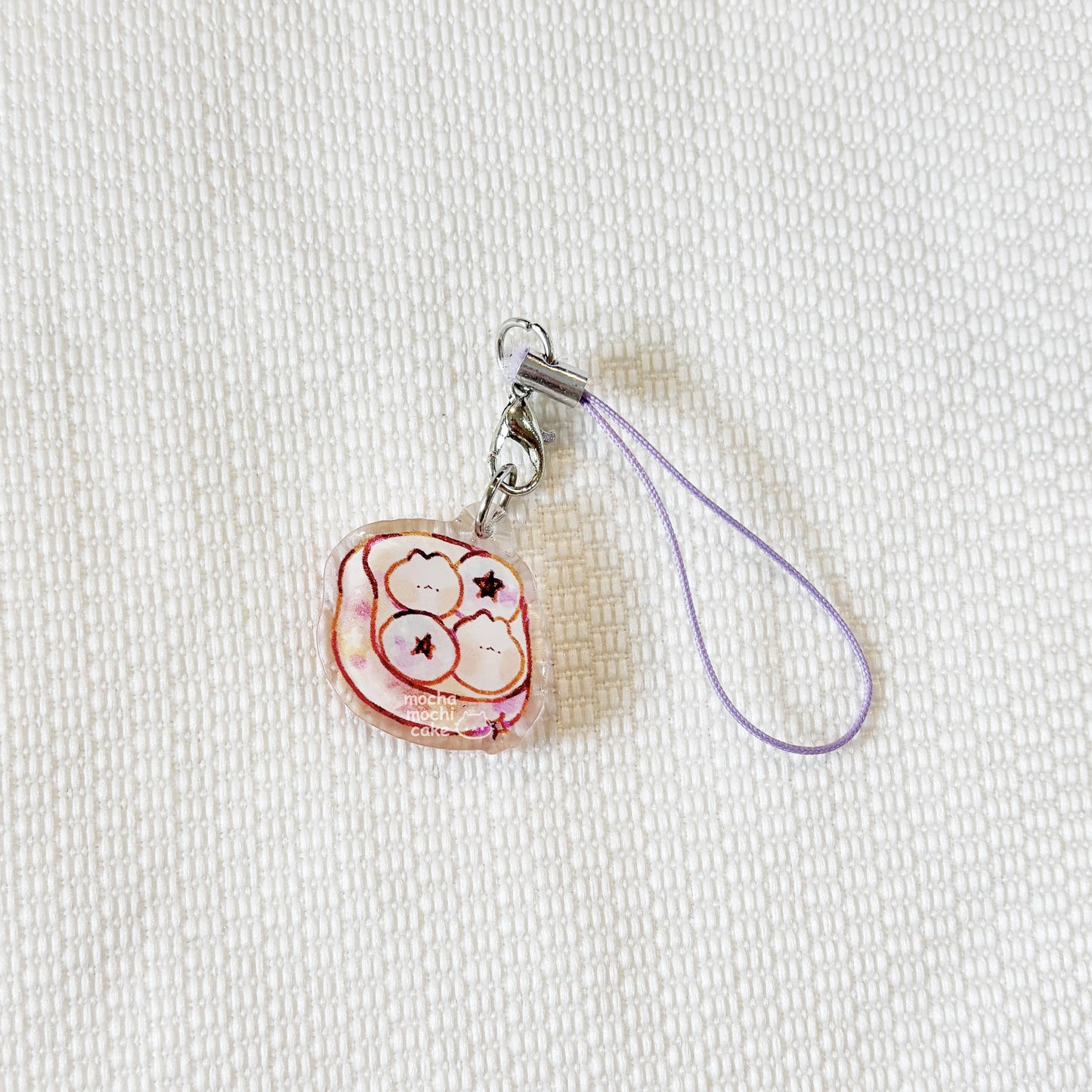 Blueberry Toast Phone Charm
