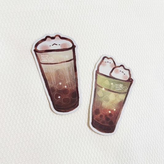 Bubble Tea Kitties Vinyl Sticker Set