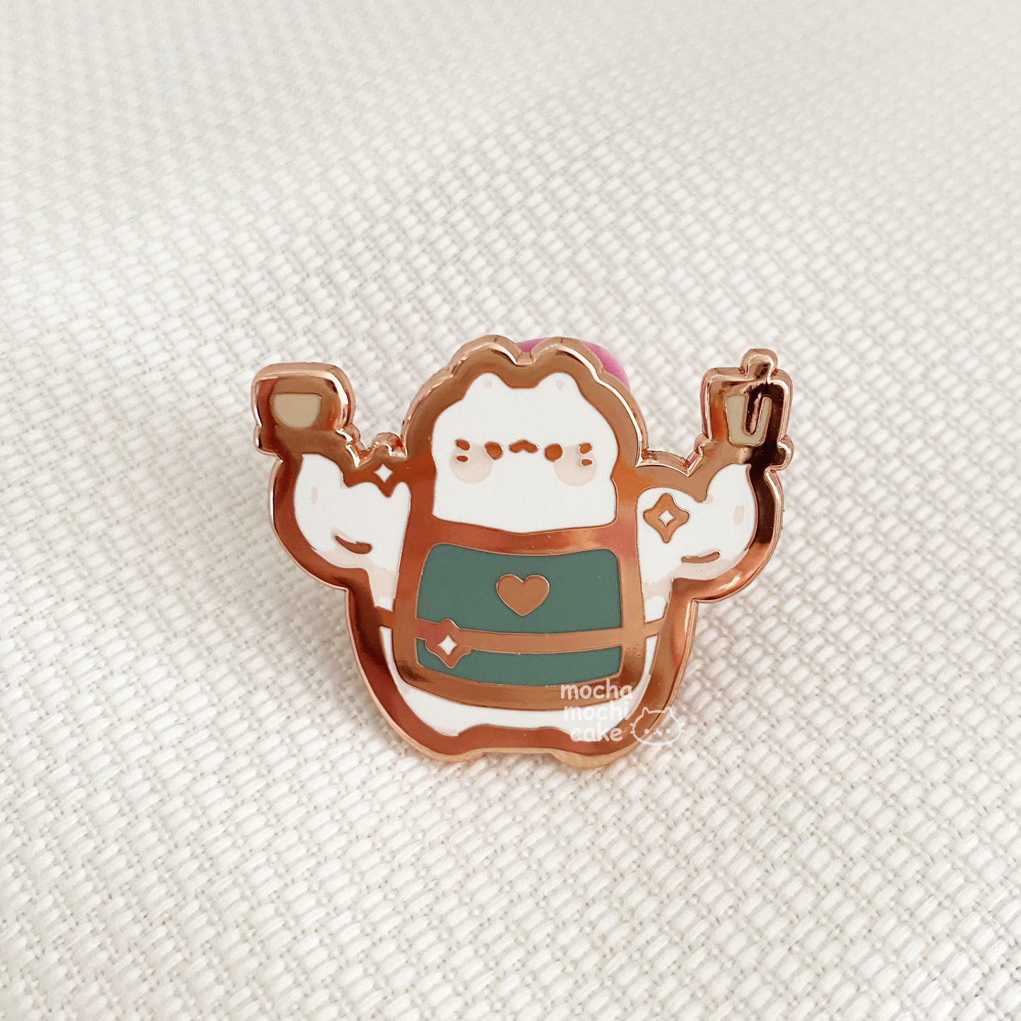 Buff Barista Kitty Hard Enamel Pin