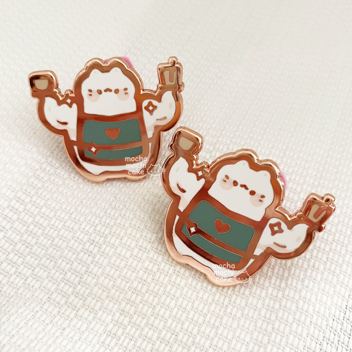 Pin Buff Buff Barista Kitty Hard Enamel Pin – mochamochicake