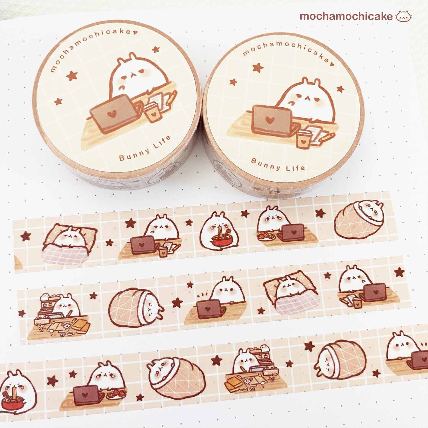 Relatable Working Bunny Life Washi Tape