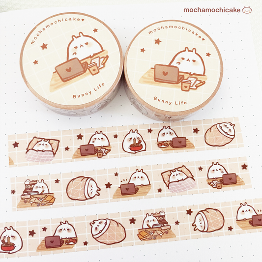 Relatable Working Bunny Life Washi Tape