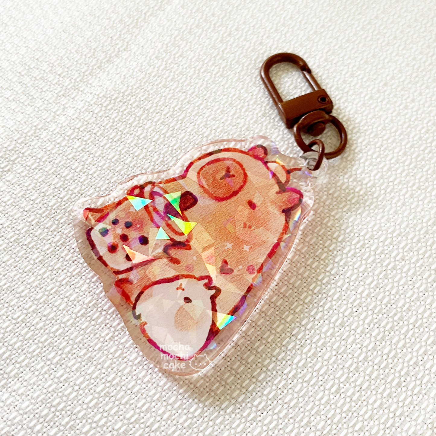 Capybara Boba Acrylic Keychain