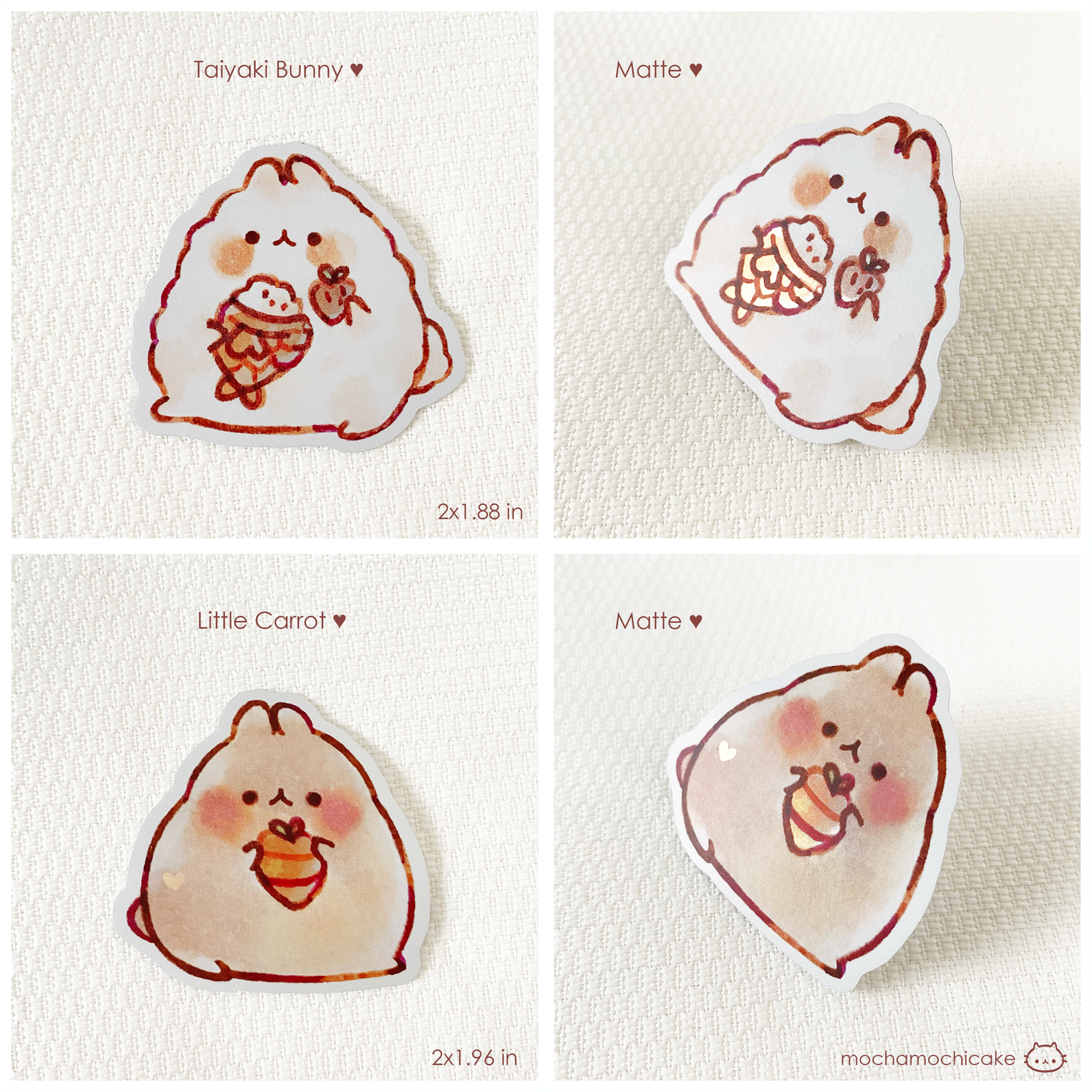 Cute Chonky Animals 4 Vinyl Stickers