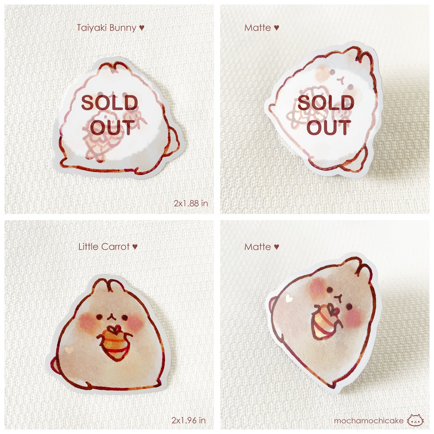 Cute Chonky Animals 4 Vinyl Stickers