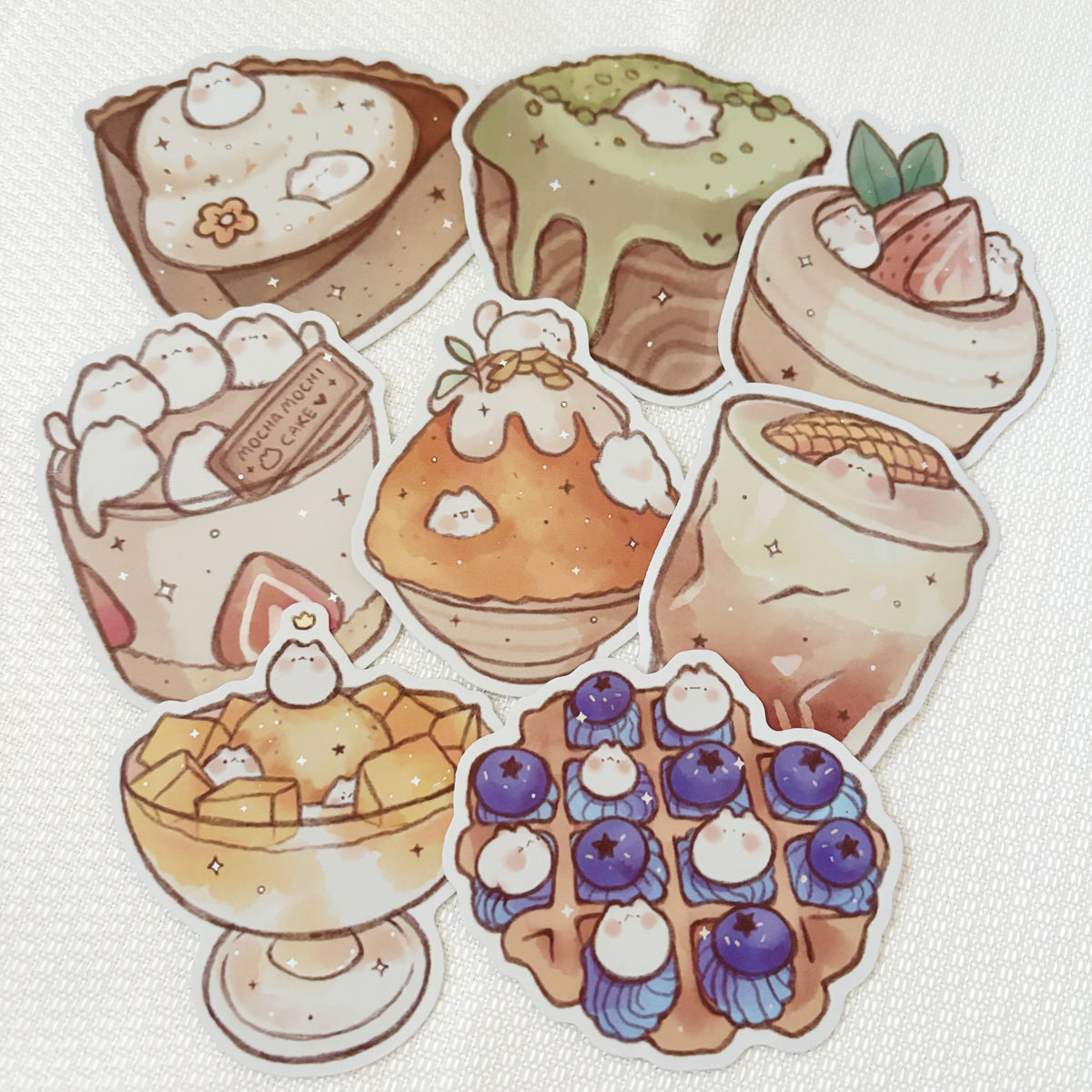 Little Cat Desserts Vinyl Stickers